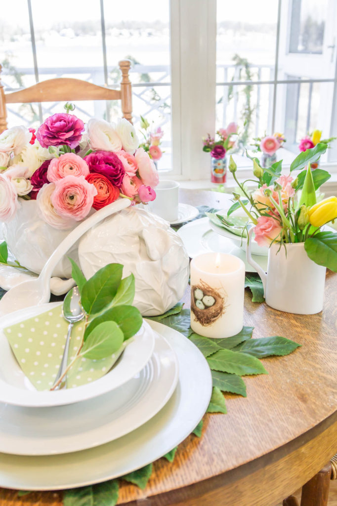 Fabulous Spring Tablescape Ideas - tablescape - tablescapes - placesetting - spring decor - home decor - spring decorating - Easter Table - Easter Tablescape - DIY - How To - Dining Room Decor - Kitchen Decor - Entertaining at Home